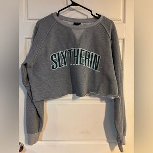 Harry Potter Slytherin Cropped Hoodie